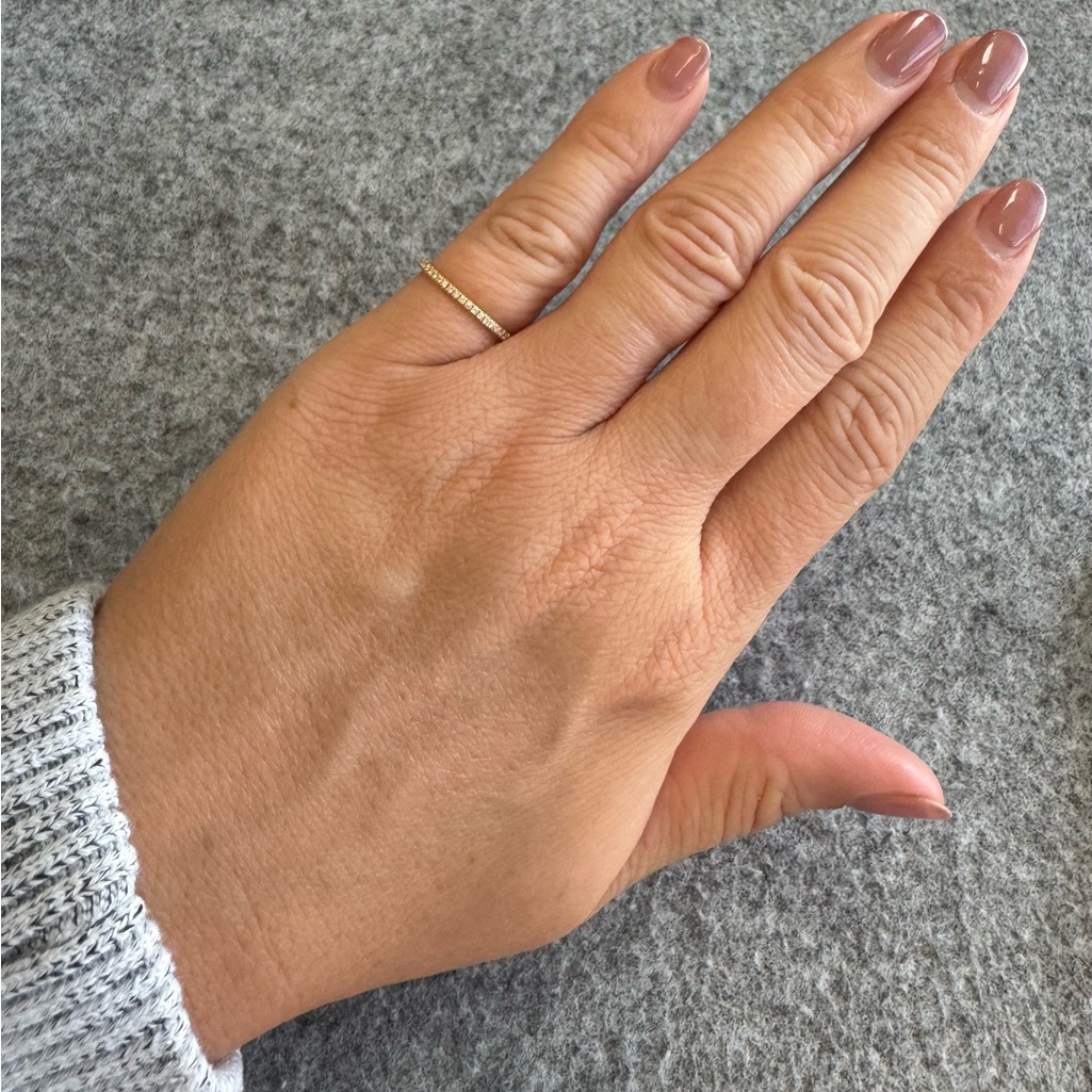 Like New 14k Gold Half Eternity Dana Rebecca Sylvie Rose Slim Ring!